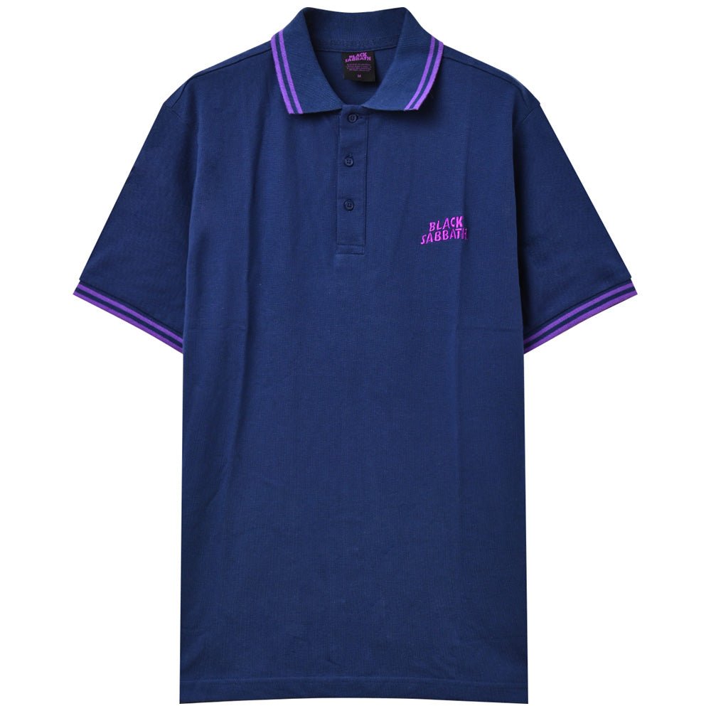 BLACK SABBATH ブラックサバス (OZZY OSBOURNE 追悼 ) - Wavy Logo / ポロシャツ / メンズ - PGS