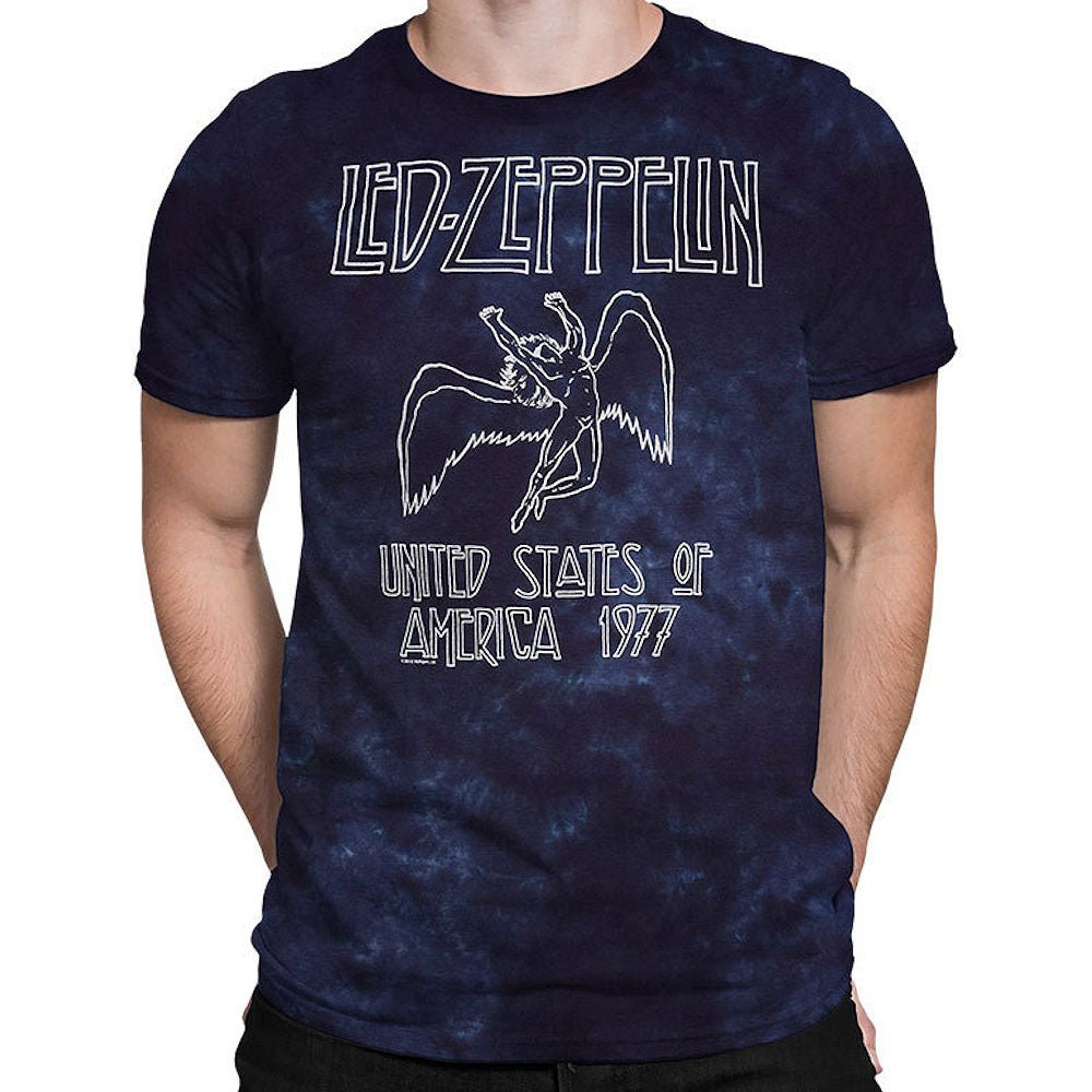 LED ZEPPELIN レッドツェッペリン (公式 映画公開 記念 ) - Usa Tour 77 / タイダイ / Tシャツ / メンズ - PGS