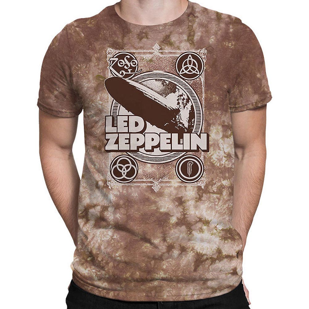 LED ZEPPELIN レッドツェッペリン (来日 55周年 ) - Poster / タイダイ / Tシャツ / メンズ