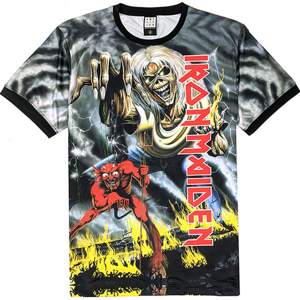 IRON MAIDEN アイアンメイデン (結成 50周年 ) - NUMBER OF THE BEAST / バックプリントあり / Amplified( ブランド ) / Tシャツ / メンズ