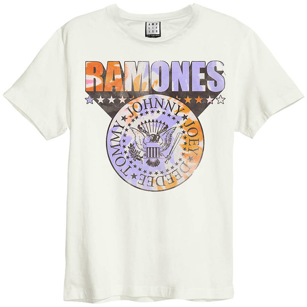 RAMONES ラモーンズ (来日 45周年 ) - TIE DYE SHIELD / Amplified( ブランド ) / Tシャツ / メンズ - PGS