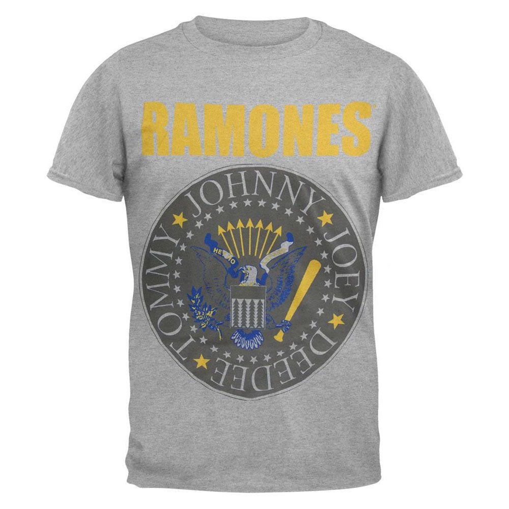 RAMONES ラモーンズ (来日 45周年 ) - 【限定品】Yellow & Blue Seal Tri - Blend / Tシャツ / メンズ - PGS