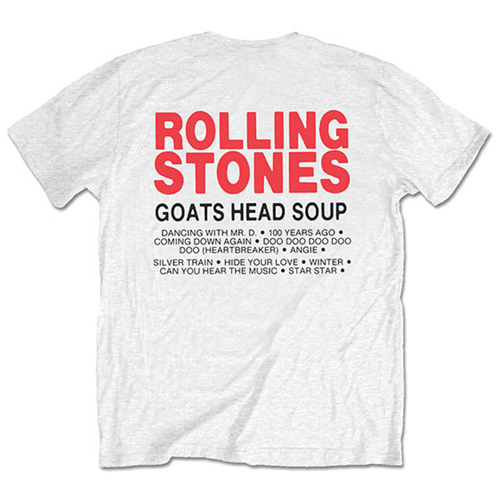 ROLLING STONES ローリングストーンズ (7月 新譜 記念 ) - Goat Head Soup Tracklist / バックプリントあり / Tシャツ / メンズ