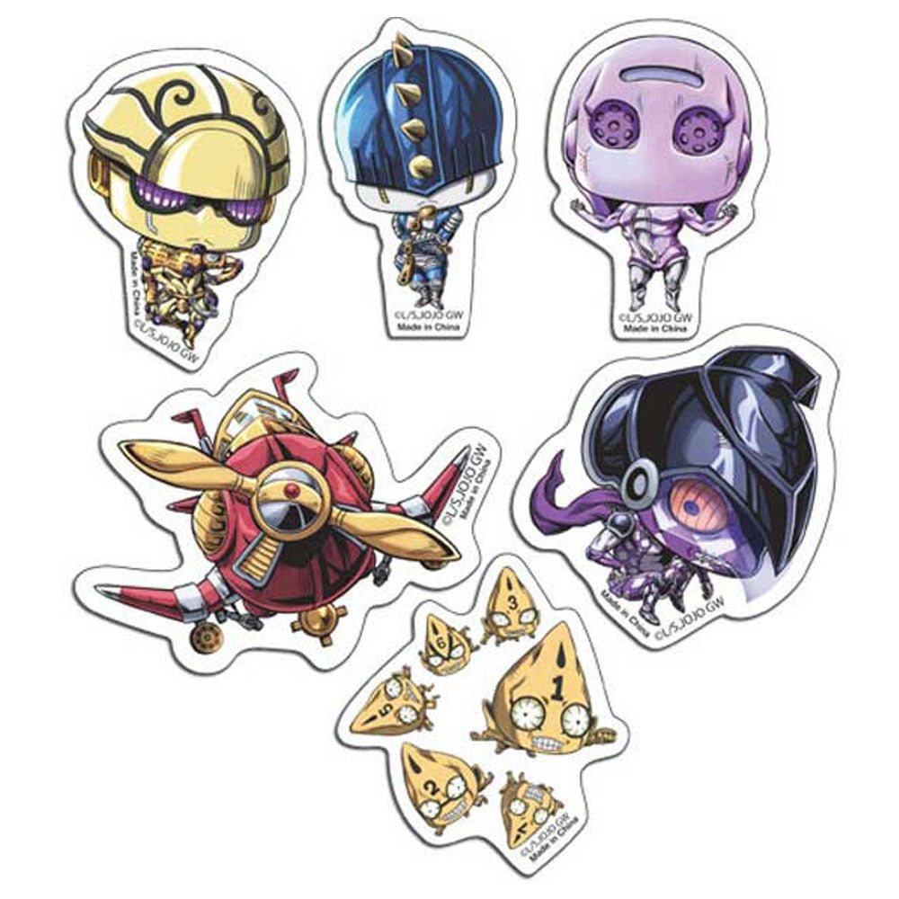 JOJO'S BIZARRE ADVENTURE ジョジョの奇妙な冒険 - 黄金の風 STAND DIE - CUT / 6枚セット / ステッカー - PGS