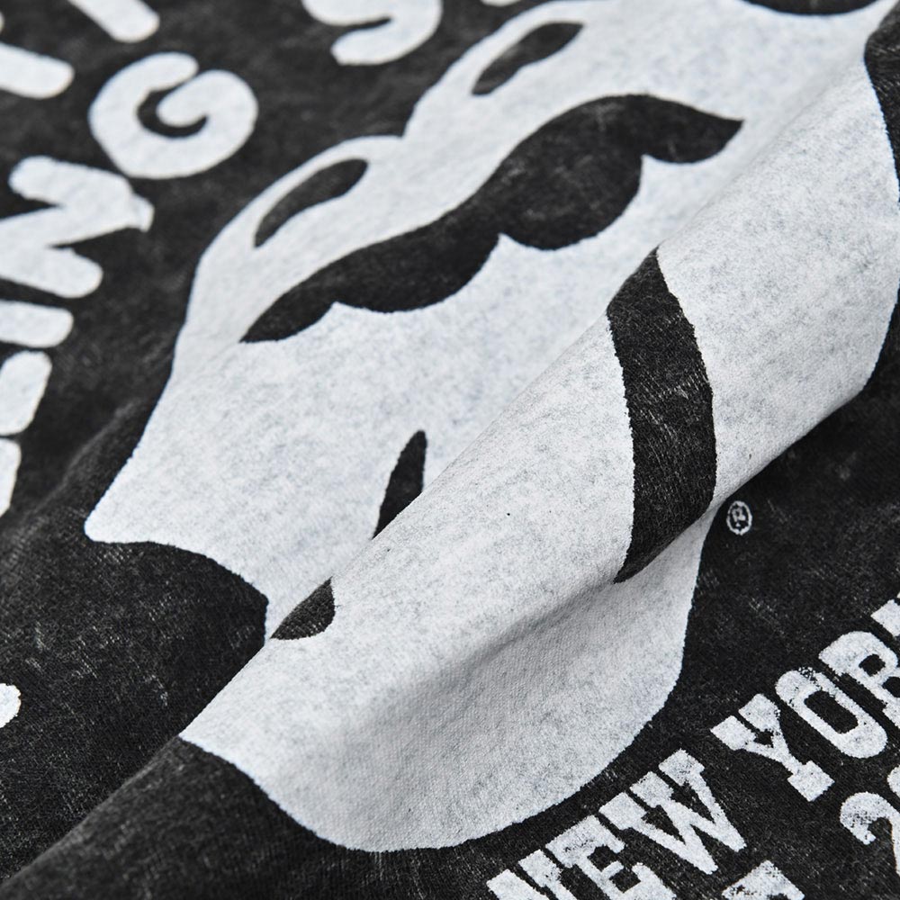 【予約商品】 ROLLING STONES ローリングストーンズ (7月 新譜 記念 ) - NYC '75 (復刻ツアーTシリーズ) / Black Label(ブランド) / Snow Wash / Tシャツ / メンズ