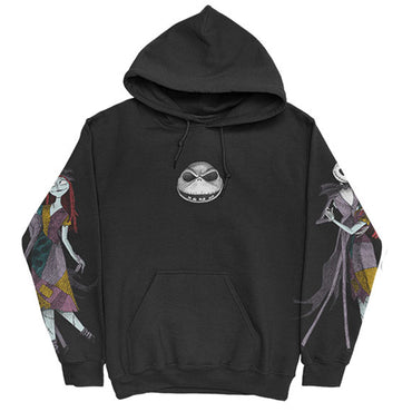 NIGHTMARE BEFORE CHRISTMAS - Jack & Sally Dancing / Back and Arm Prints / Hoodie / Men's