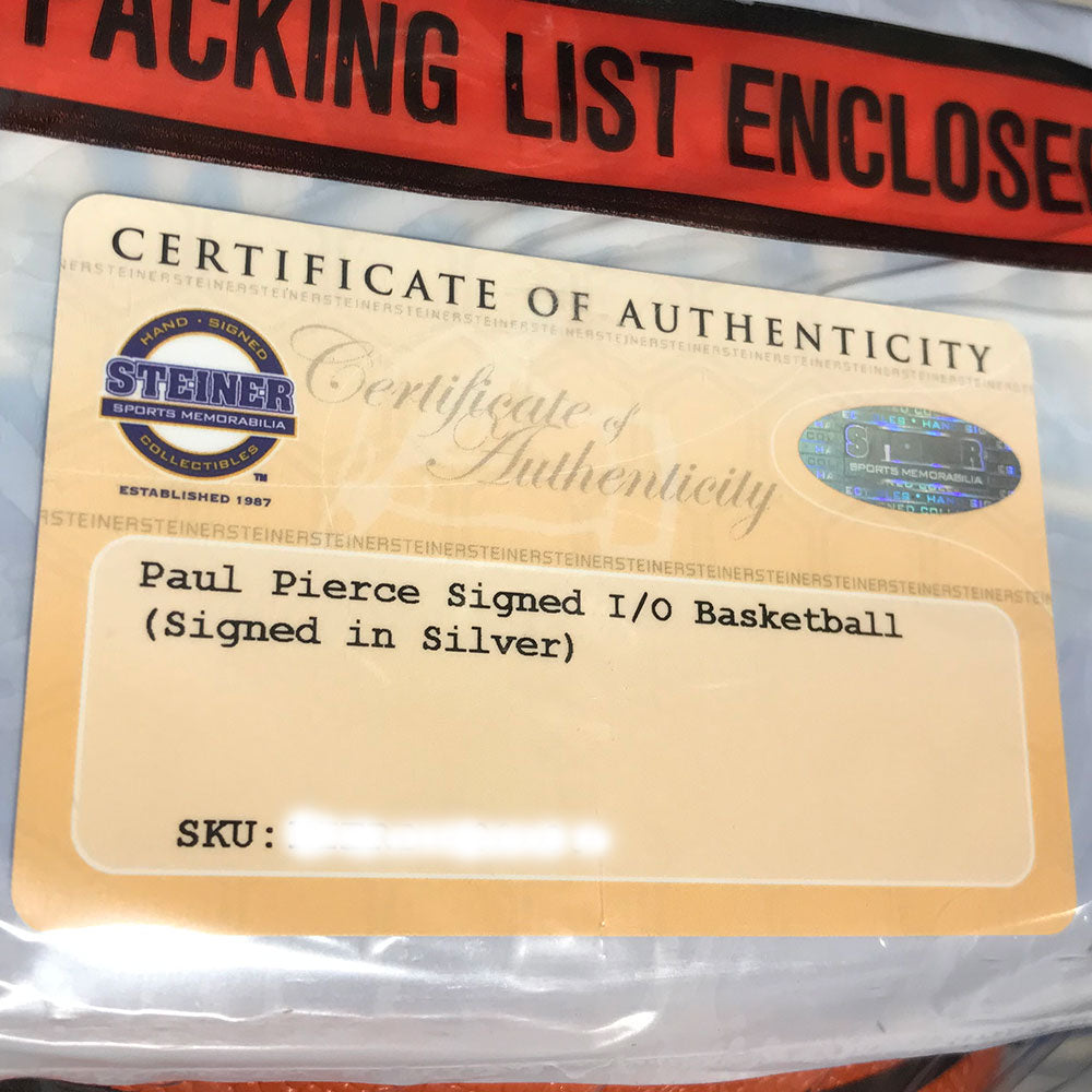 BOSTON CELTICS(NBA) ボストン・セルティックス - Paul Pierce Autographed Spalding Indoor/Outdoor Basketball / 豪華ケース付き / コレクタブル