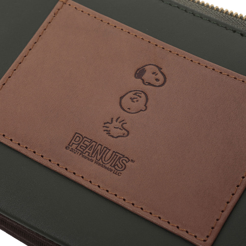 PEANUTS Snoopy - F.V. beagle wallet pochette / leather / GREEN / bag