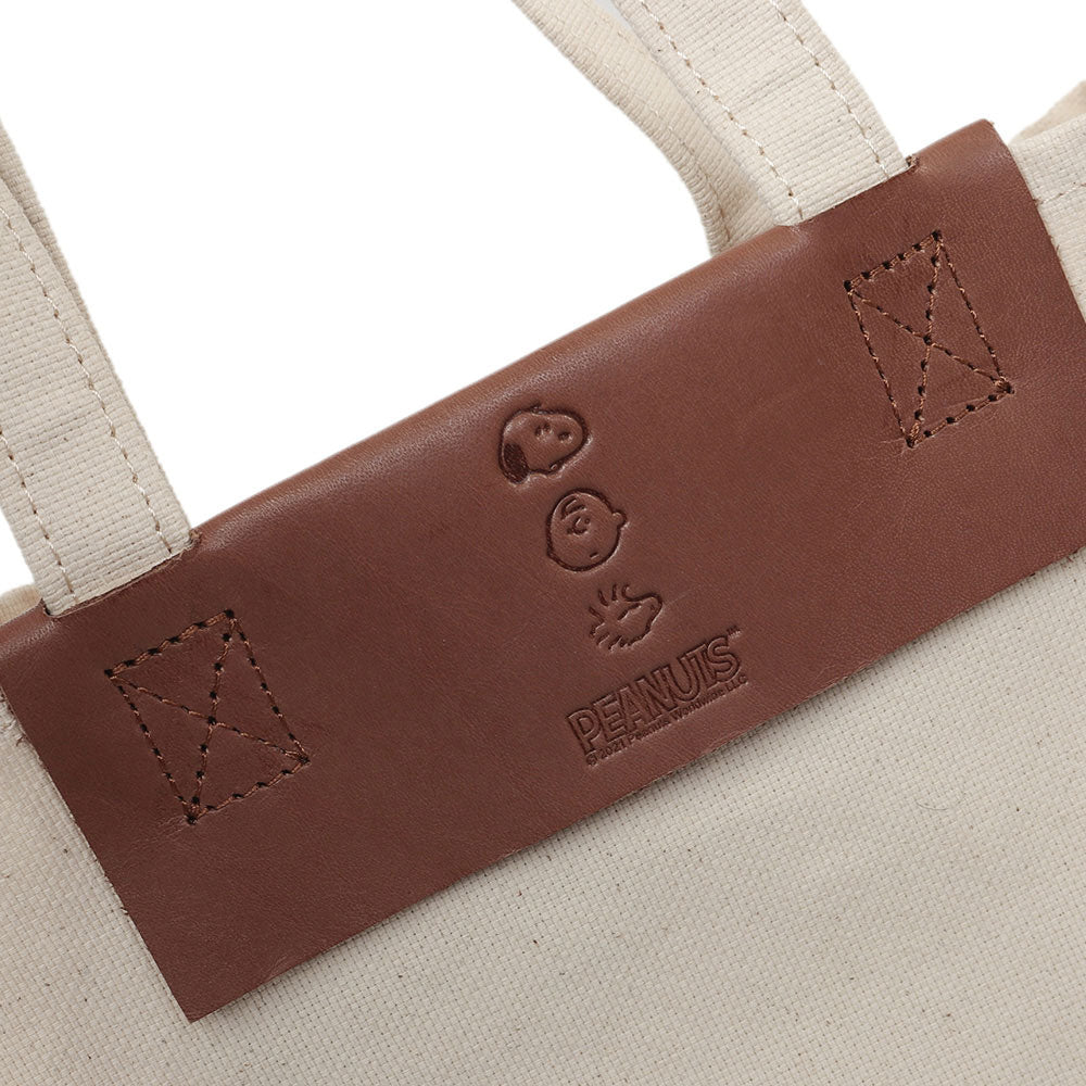 PEANUTS Snoopy - F.V. beagle tote bag / leather / GREEN / tote bag