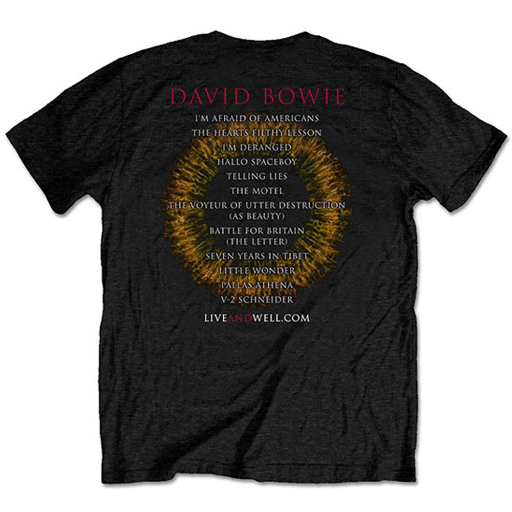 DAVID BOWIE デヴィッドボウイ (追悼 10年 ) - LiveandWell.com / バックプリントあり / Tシャツ / メンズ