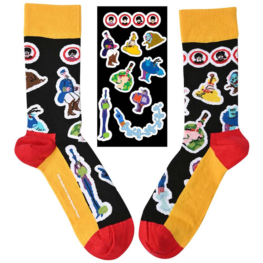 THE BEATLES ビートルズ (結成 65周年 ) - Portholes & Characters / ソックス / メンズ - PGS