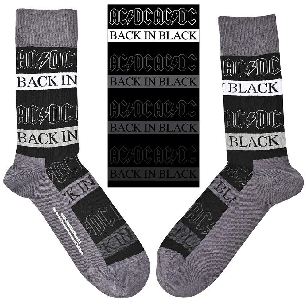 AC/DC エーシーディーシー (来日 45周年 ) - Back In Black / ソックス / メンズ