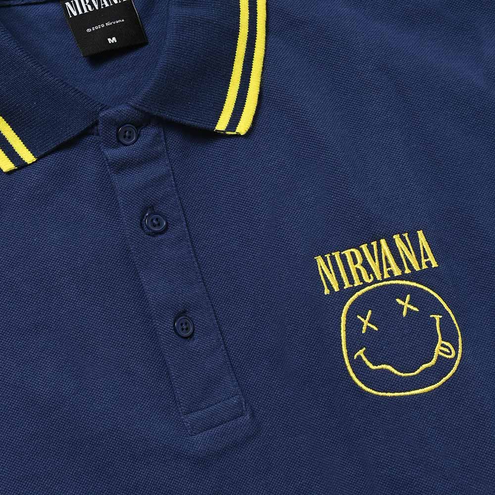 【廃番ラスト販売/特別価格】NIRVANA ニルヴァーナ - Happy Face / ポロシャツ / メンズ 【公式 / オフィシャル】