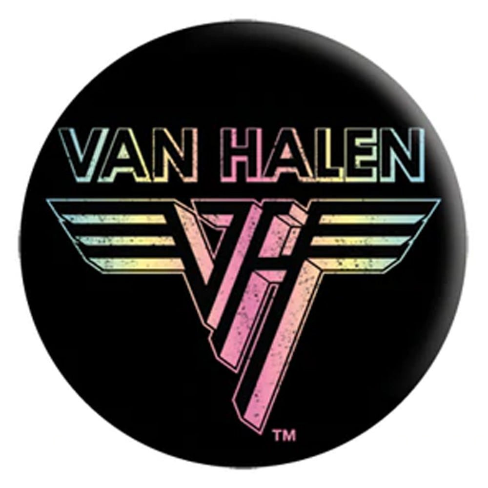 VAN HALEN ヴァンヘイレン (エドワード生誕 70周年 ) - Rainbow Logo / バッジ - PGS