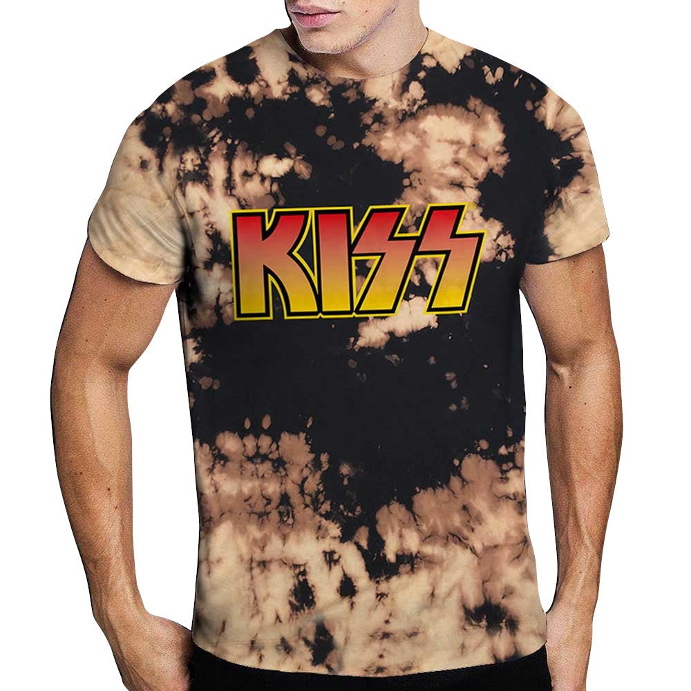 KISS キッス (エース・フレーリー 追悼 ) - Classic Logo / タイダイ / Tシャツ / メンズ - PGS