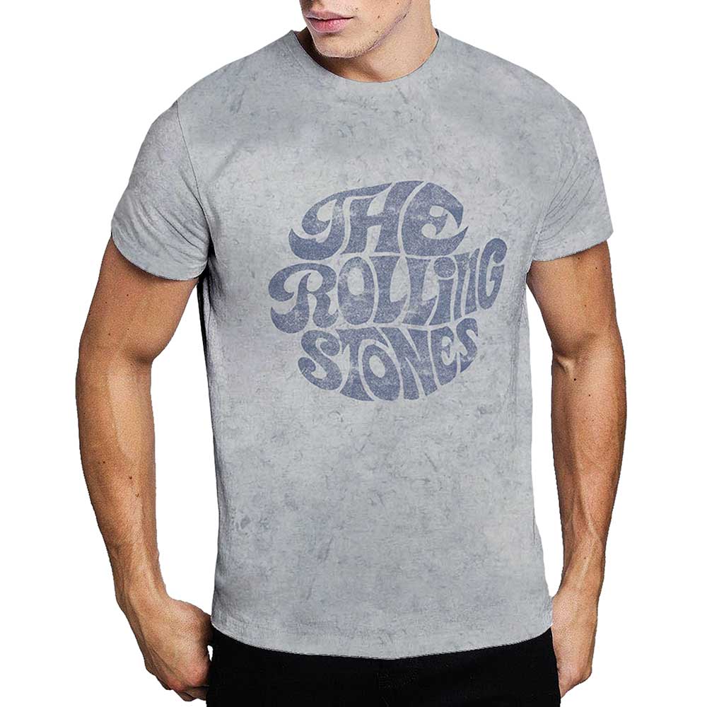 ROLLING STONES (35th Anniversary of the Rolling Stones' Japan Tour) - 70's Logo / White / Tie-Dye / Men's T-Shirt