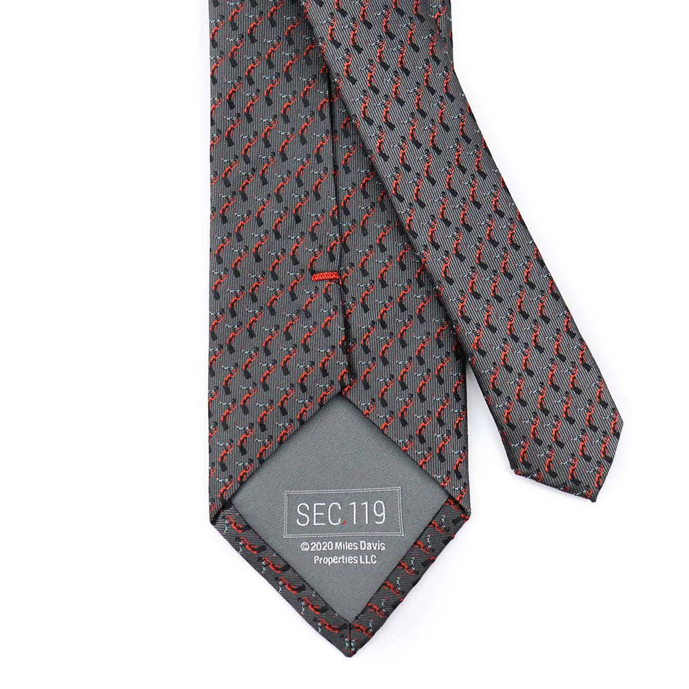 MILES DAVIS - Grey Trumpet Tie / Tie / Men's