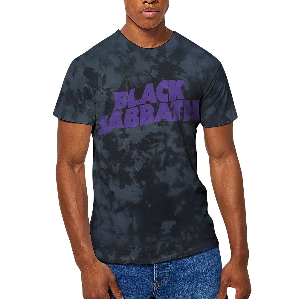 BLACK SABBATH (OZZY OSBOURNE Tribute) - Wavy Logo Tie-Dye T-Shirt for Men