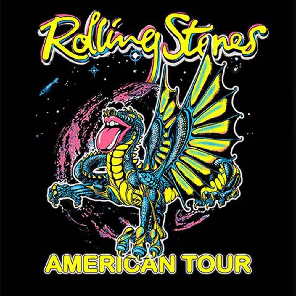 ROLLING STONES ローリングストーンズ (来日 35周年 記念 ) - American Tour Dragon / Tシャツ / メンズ - PGS