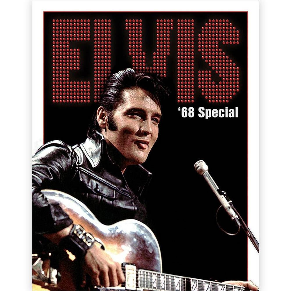 ELVIS PRESLEY エルヴィスプレスリー (生誕 90周年 ) - '68 Special / レトロ・ヴィンテージ看板 / インテリア置物 - PGS