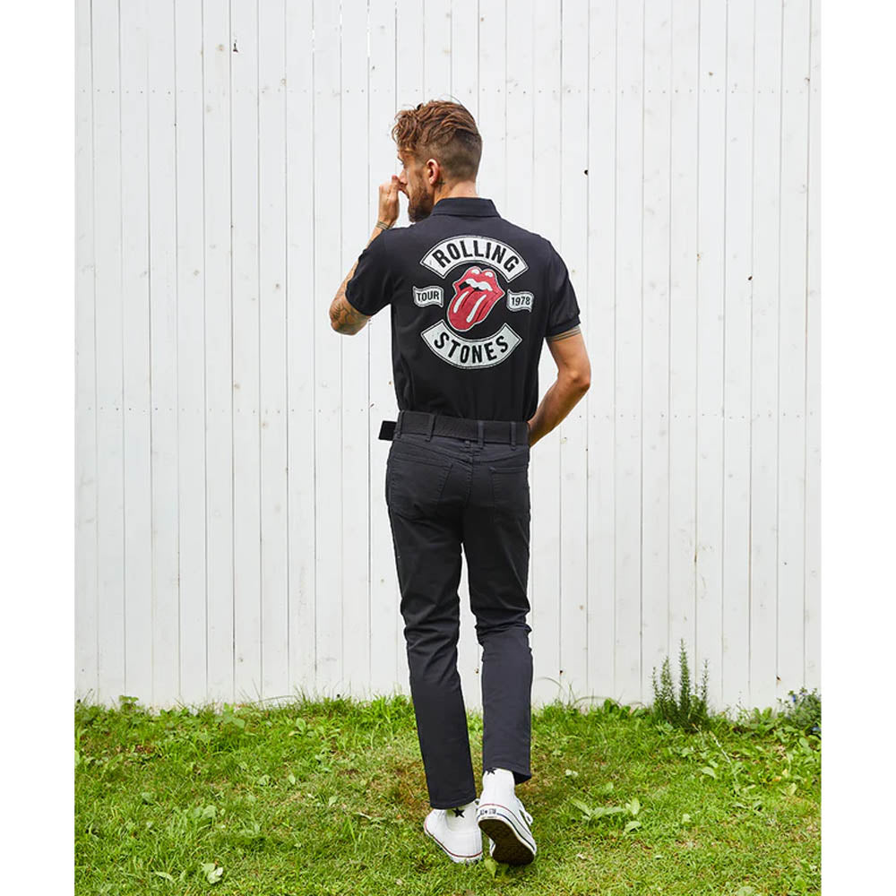 ROLLING STONES ローリングストーンズ (7月 新譜 記念 ) - RS TOUR 1978PT / Black / ポロシャツ / メンズ