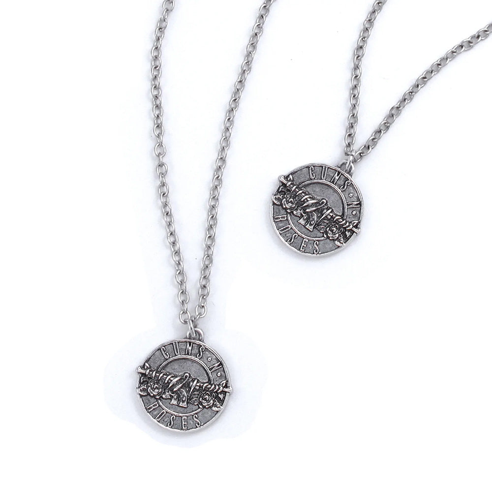 GUNS N ROSES (40th Anniversary) - Disc Logo Necklace & Bracelet Set / Necklace