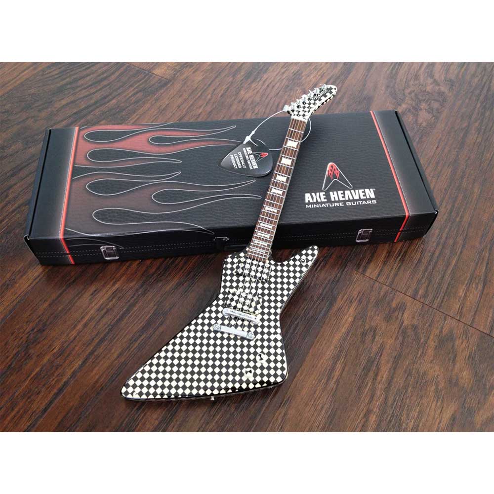 CHEAP TRICK チープトリック - RICK NIELSEN Checkered EXP / ミニチュア楽器|公式ライセンス商品|PGS