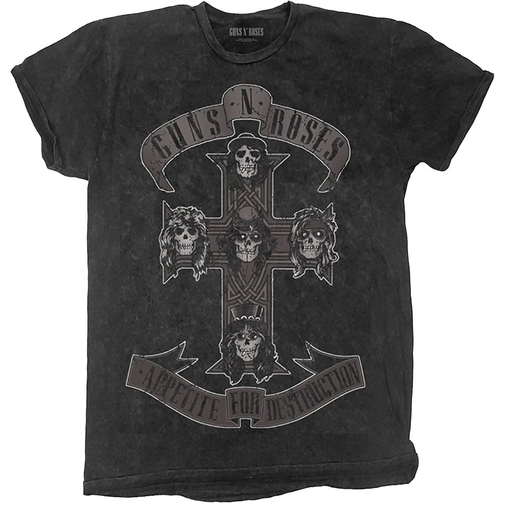 GUNS N ROSES ガンズアンドローゼズ (結成 40周年 ) - Monochrome Cross / タイダイ / Tシャツ / メンズ - PGS