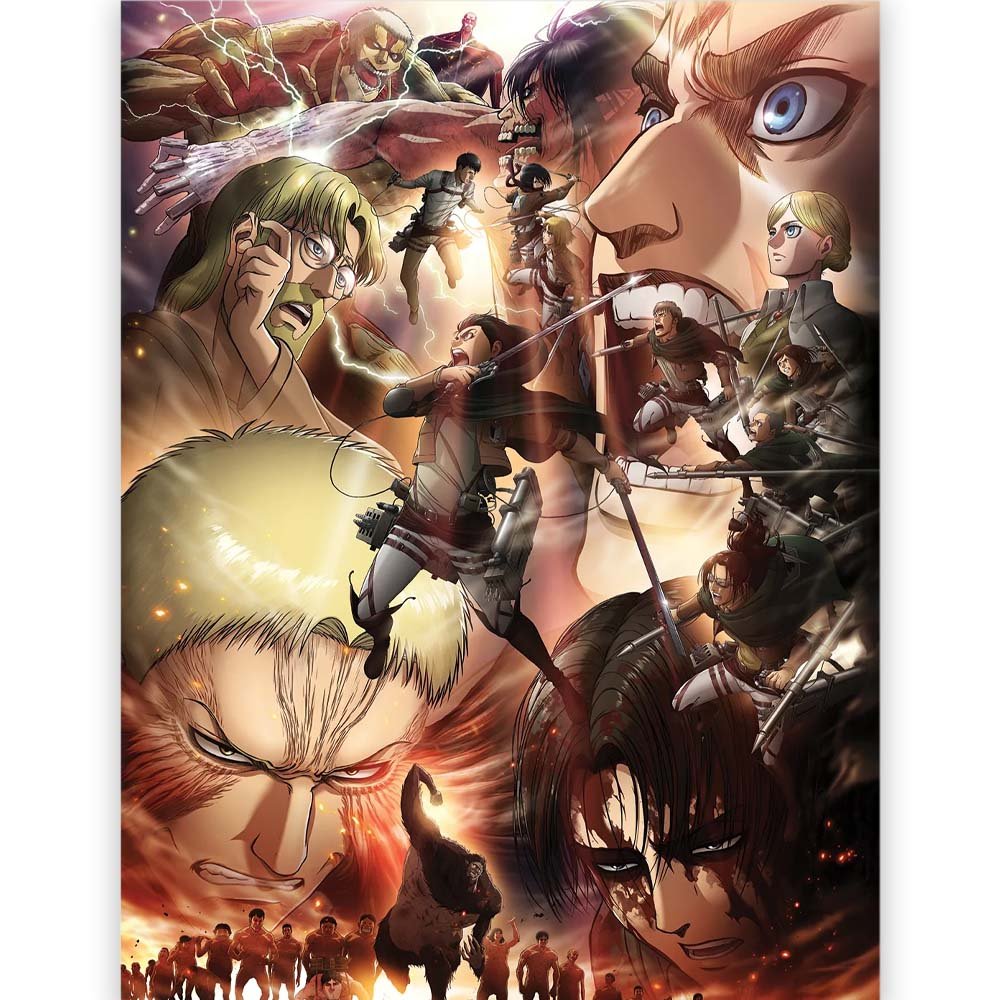 ATTACK ON TITAN 進撃の巨人 - Season3 / キャンバス・プリント木枠(ビックサイズ 60 x 80×3.8cm) / インテリア額 - PGS