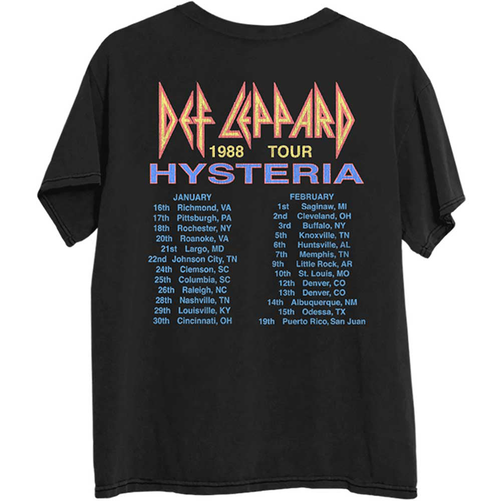 DEF LEPPARD デフレパード (デビュー 45周年 ) - Hysteria '88 / バックプリントあり / Tシャツ / メンズ 【公式 / オフィシャル】