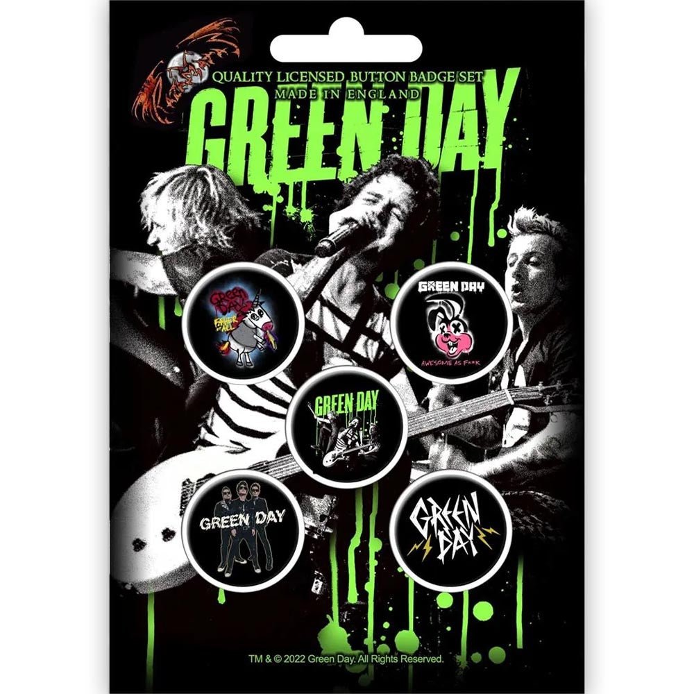 GREEN DAY グリーンデイ - REVOLUTION / 5個セット / バッジ - PGS