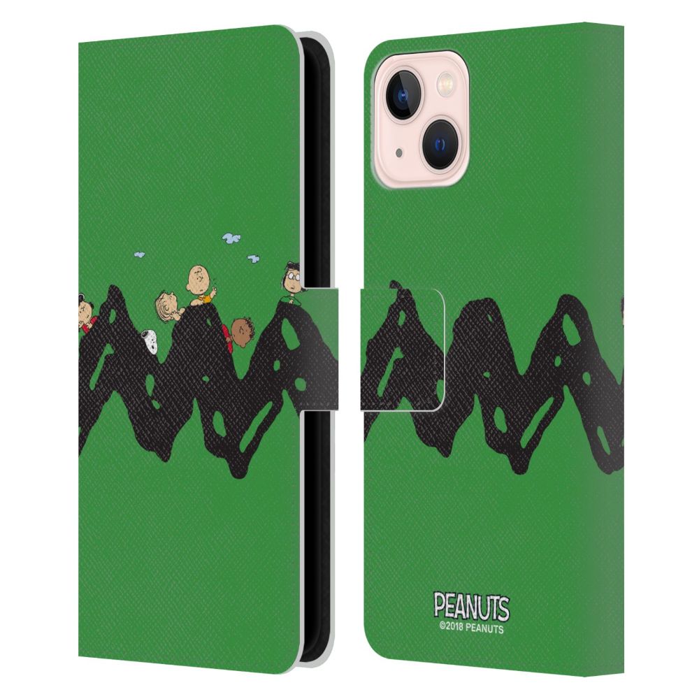 PEANUTS スヌーピー (コミック誕生 75周年 ) - Group レザー手帳型 / Apple iPhoneケース - PGS