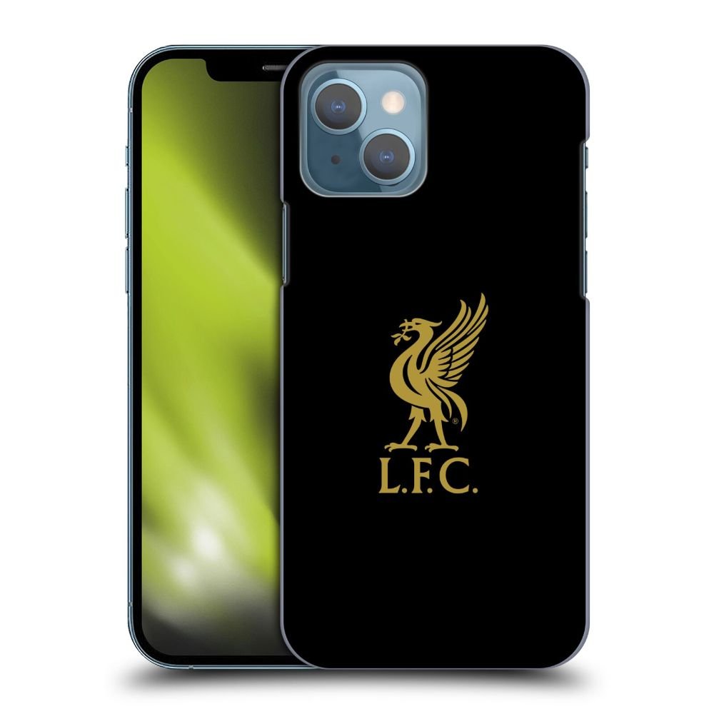 LIVERPOOL FC リヴァプールFC - Gold Logo On Black ハード case / Apple iPhoneケース - PGS