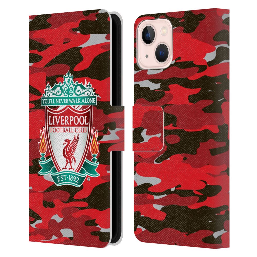 LIVERPOOL FC リヴァプールFC - Club Colourways Crest レザー手帳型 / Apple iPhoneケース - PGS