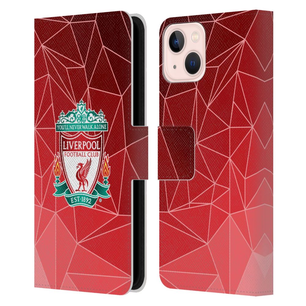 LIVERPOOL FC リヴァプールFC - Geometric レザー手帳型 / Apple iPhoneケース - PGS