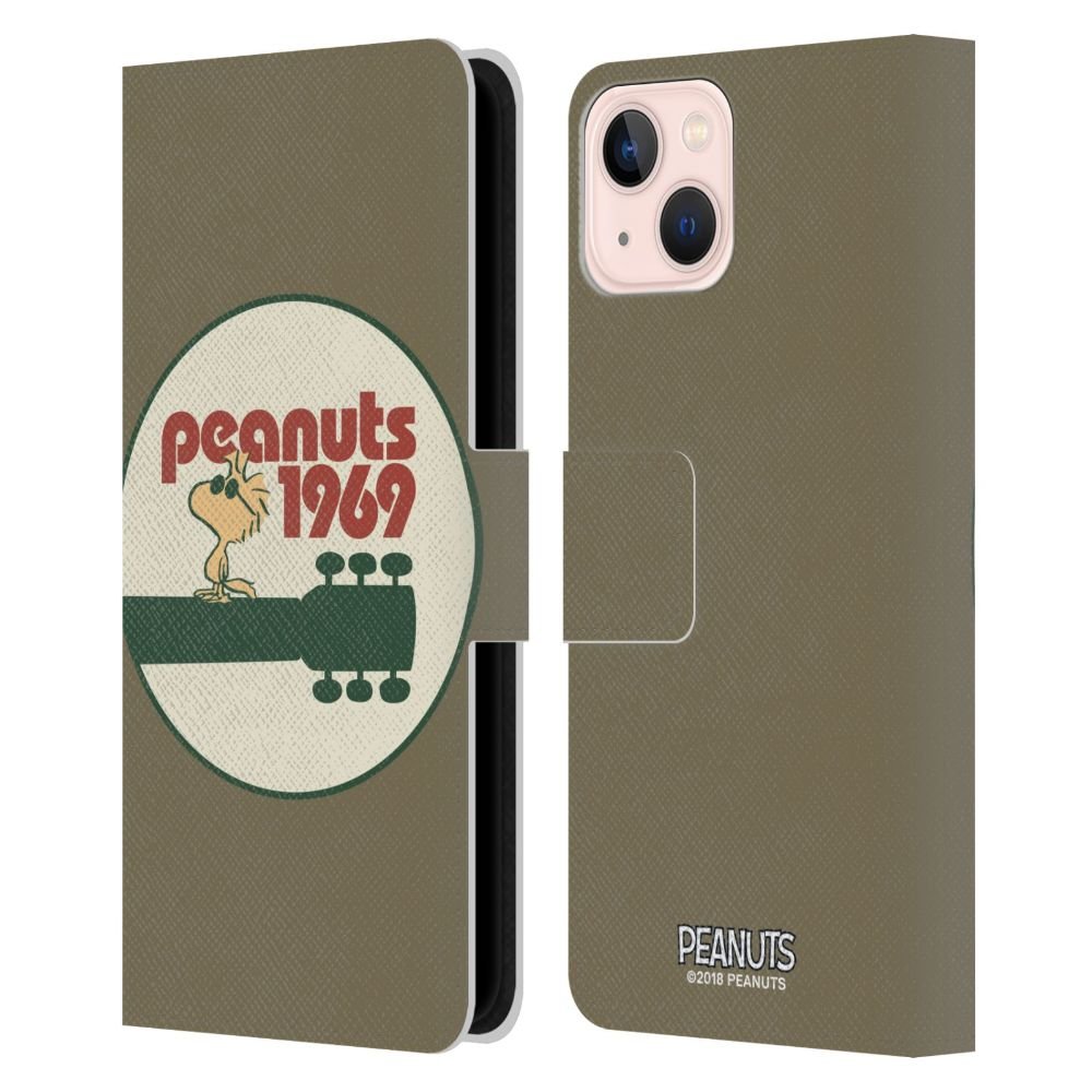 PEANUTS スヌーピー (コミック誕生 75周年 ) - Guitar 1969 レザー手帳型 / Apple iPhoneケース - PGS