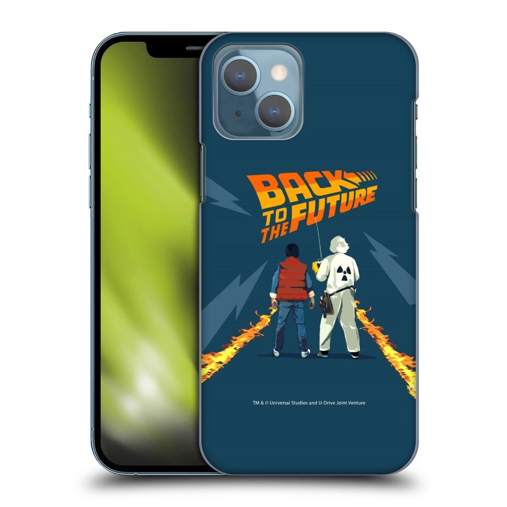 BACK TO THE FUTURE バックトゥザフューチャー (劇場公開 40周年 ) - Dr. Brown And Marty ハード case / Apple iPhoneケース - PGS