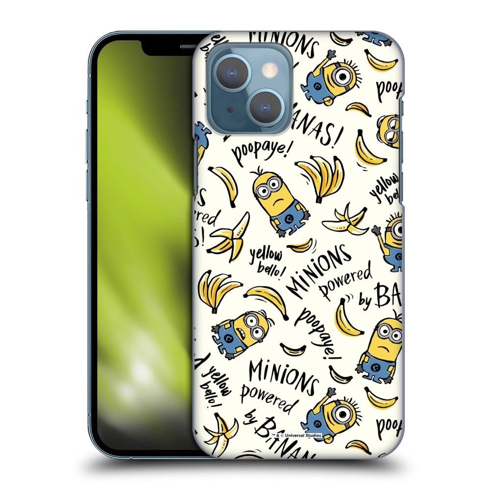 MINIONS ミニオンズ (公開 10周年 ) - Banana Doodle Pattern ハード case / Apple iPhoneケース - PGS