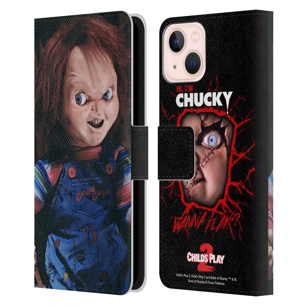 CHILD'S PLAY チャイルドプレイ - II Key Art / Doll レザー手帳型 / Apple iPhoneケース - PGS