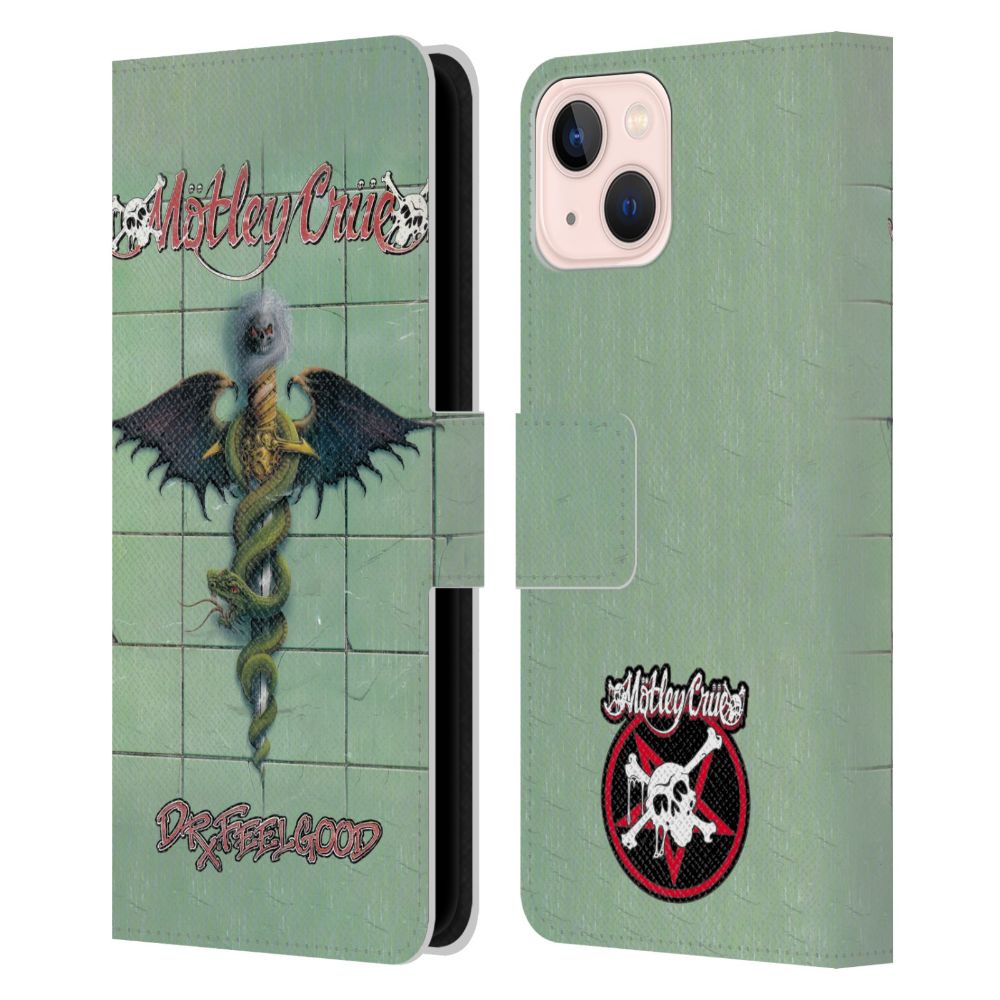 MOTLEY CRUE モトリークルー (来日 40周年 ) - Dr. Feelgood レザー手帳型 / Apple iPhoneケース - PGS