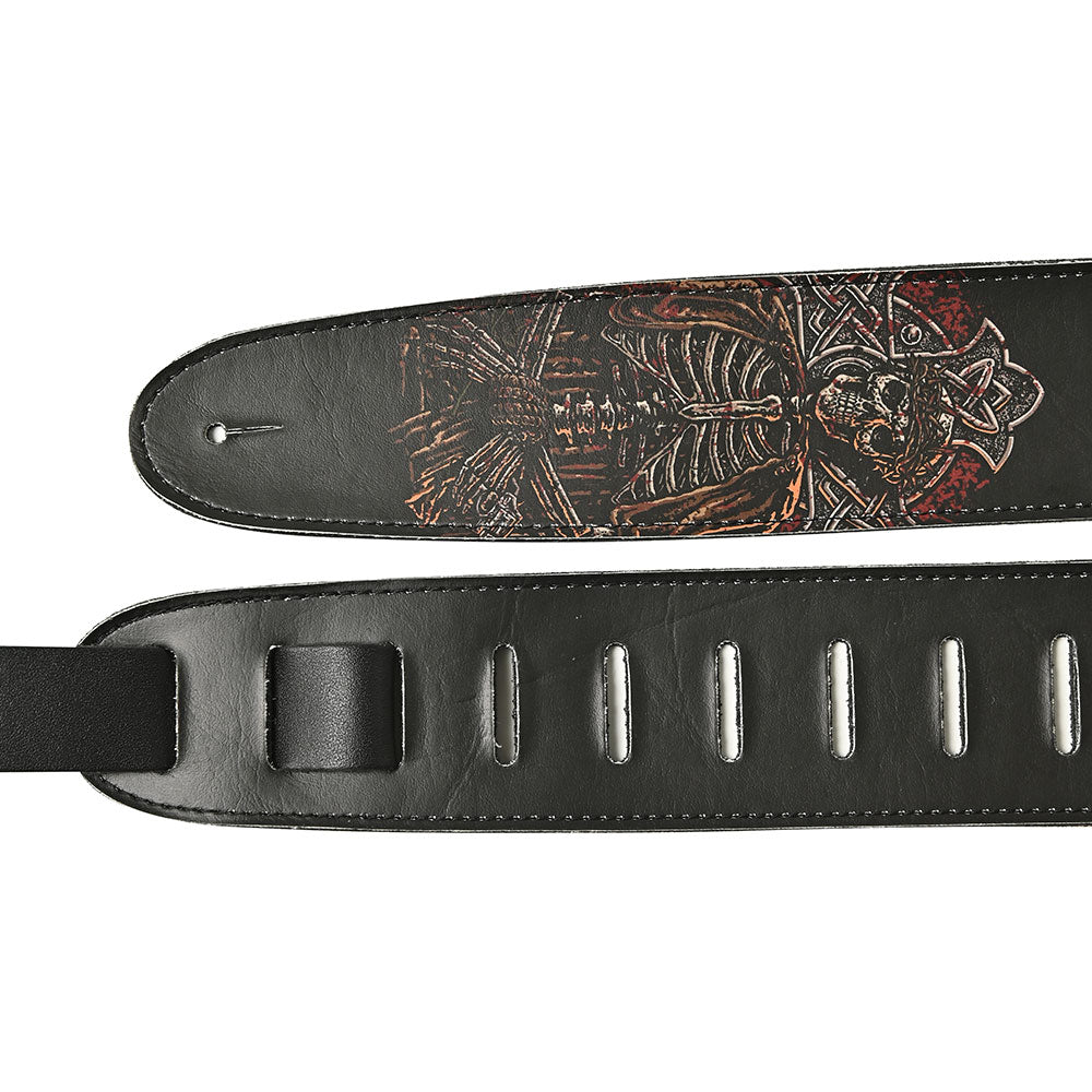 GUNS N ROSES ガンズアンドローゼズ (デビュー 40周年 ) - 2.5inch Leather STRAP / ギターストラップ