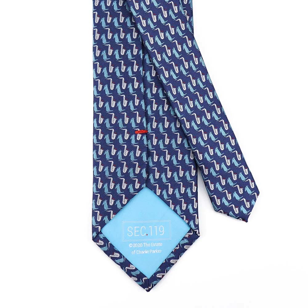 CHARLIE PARKER - Blue Charlie Parker Bird Tie / Necktie / Men's