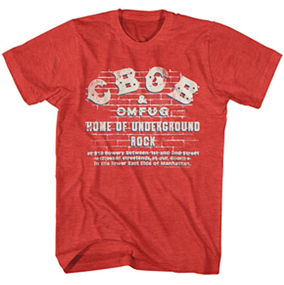 CBGB シービージービー - Logo On Wall / Tシャツ / メンズ - PGS