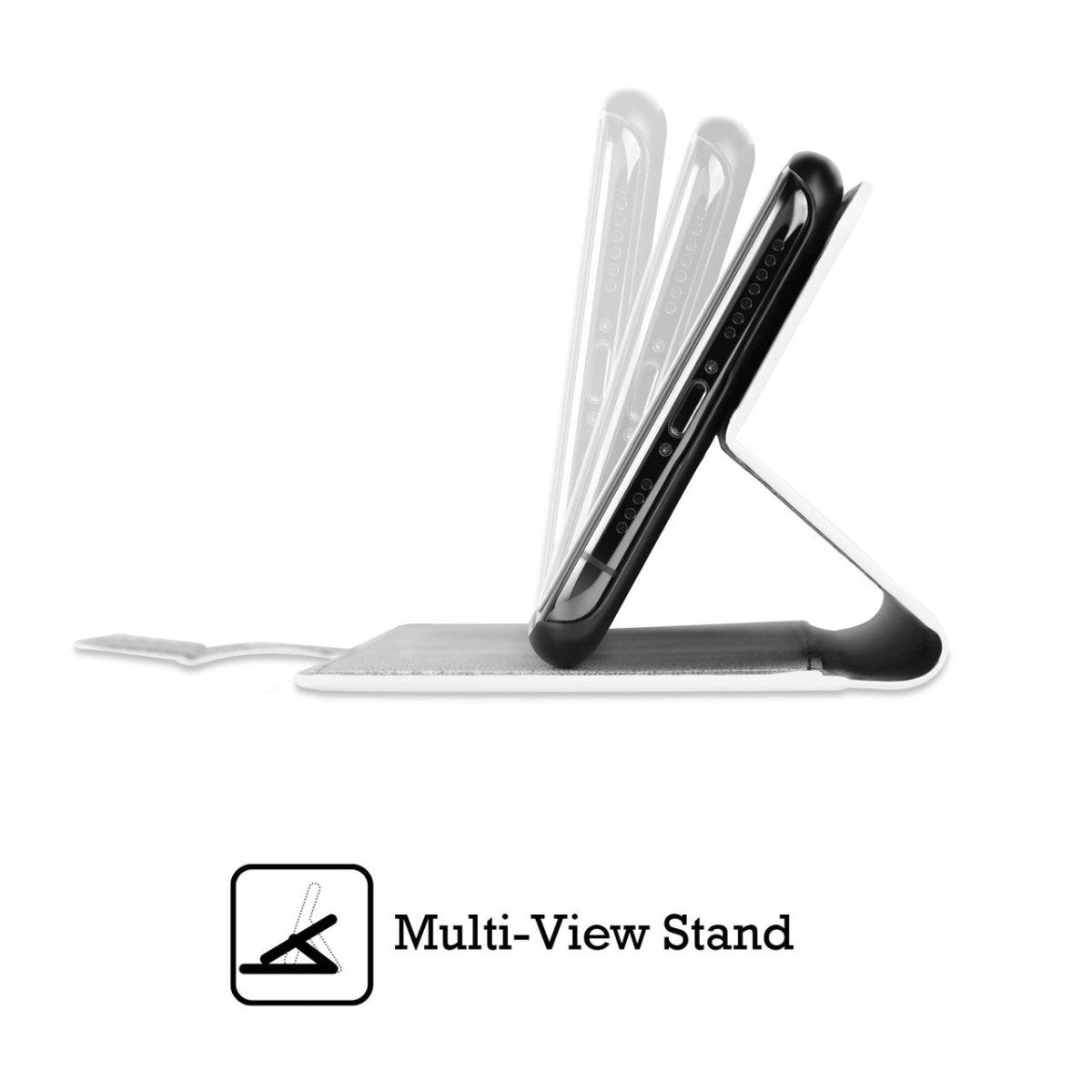 MANCHESTER CITY FC マンチェスターシティFC - Obsidian Tile White Mono レザー手帳型 / Apple iPhoneケース - PGS