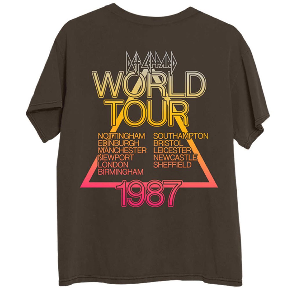 DEF LEPPARD デフレパード (デビュー 45周年 ) - Hysteria World Tour / バックプリントあり / Tシャツ / メンズ - PGS