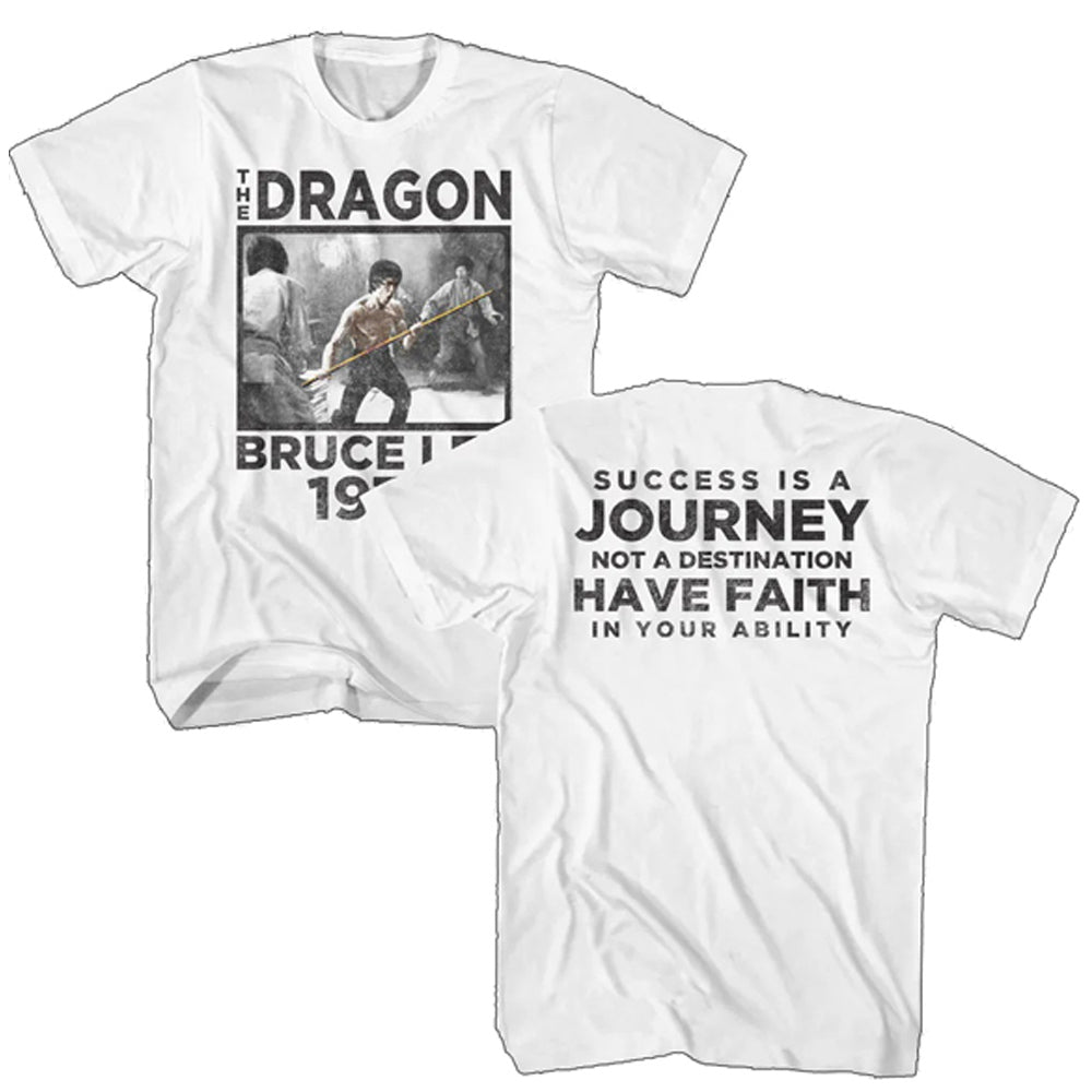 BRUCE LEE ブルースリー (生誕 85年 ) - THE DRAGON 1973 / バックプリントあり / Tシャツ / メンズ - PGS
