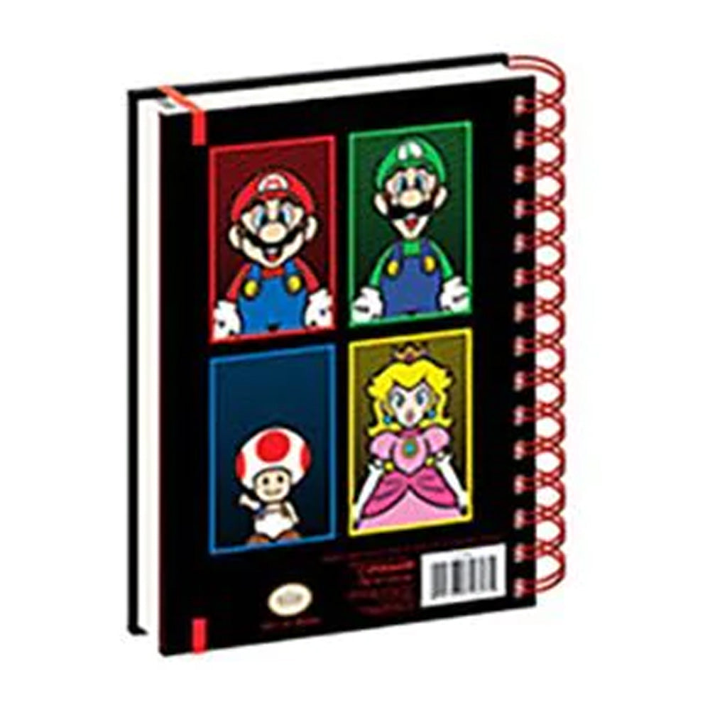 SUPER MARIO スーパーマリオ - 4 Colour / A5 Wiro Notebook / ノート・メモ帳