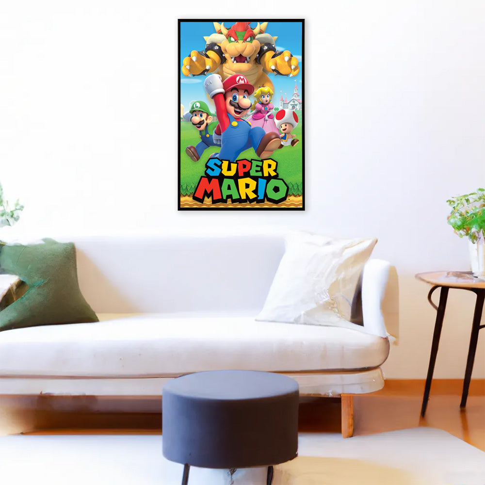 SUPER MARIO スーパーマリオ (40周年 ) - Character Montage / ポスター 【公式 / オフィシャル】