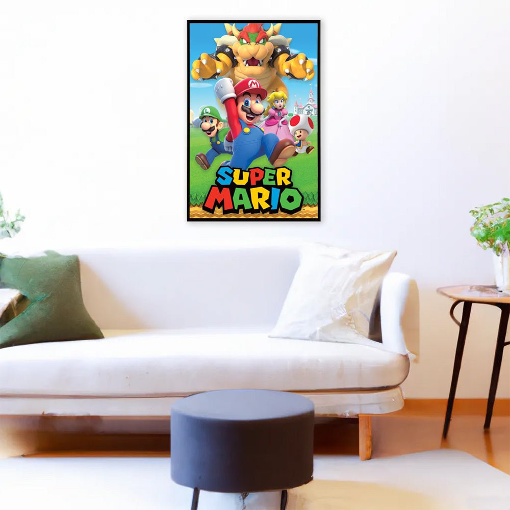 SUPER MARIO スーパーマリオ (40周年 ) - Character Montage / ポスター - PGS
