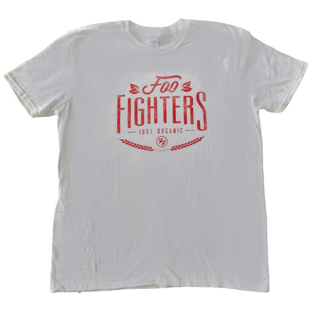 FOO FIGHTERS フーファイターズ (10月 来日 ) - 100% Organic (WHITE) / Tシャツ / メンズ - PGS